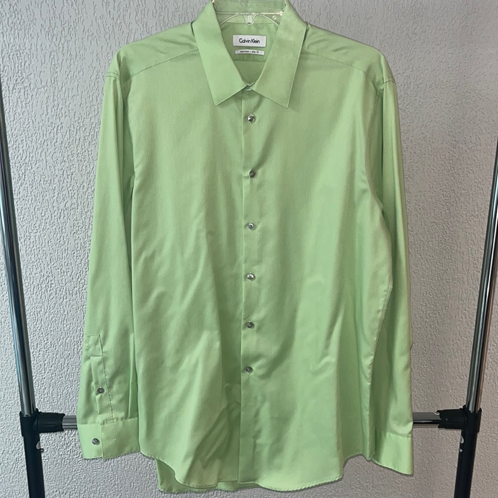 Calvin Klein Green Men’s Dress shirt 16 1/2